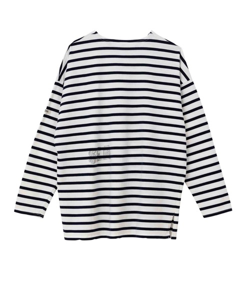 SEA(シー)の「SEA グラフィティ バスクシャツ(Tシャツ/カットソー・レディース・ブルー/ブラック/レッド・ONE SIZE)」の5枚目の写真