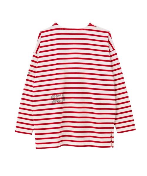 SEA(シー)の「SEA グラフィティ バスクシャツ(Tシャツ/カットソー・レディース・ブルー/ブラック/レッド・ONE SIZE)」の22枚目の写真