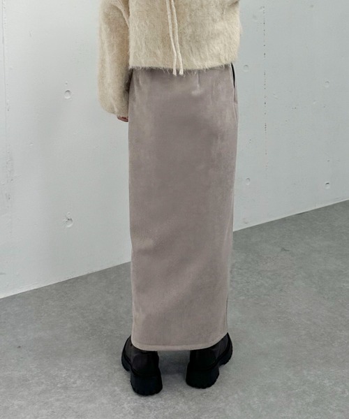 archives（アルシーヴ）の「F ZIP スウェードタイトスカート（スカート・レディース・アイボリー/ブルーグレー/グレイッシュベージュ・MEDIUM）」の22枚目の写真