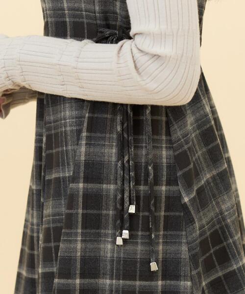 REDYAZEL（レディアゼル）の「【セットアップ可能】チェックサイドダブルリボンワンピース（ワンピース・レディース・グレー/キャメル/ネイビー・SMALL/MEDIUM）」の10枚目の写真