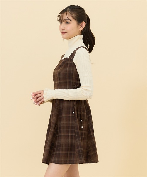 REDYAZEL（レディアゼル）の「【セットアップ可能】チェックサイドダブルリボンワンピース（ワンピース・レディース・グレー/キャメル/ネイビー・SMALL/MEDIUM）」の20枚目の写真