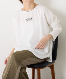 COLLAGE GALLARDAGALANTE | バックスリットロゴシャツ(シャツ/ブラウス)