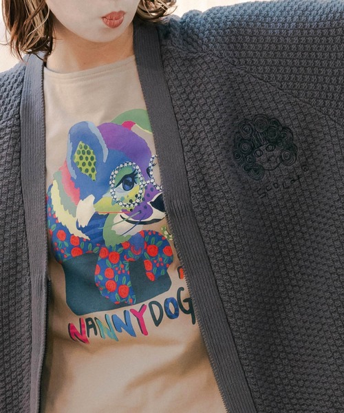 【セール】143686：スカラーマーク刺繍入り ニット×デニムカーディガン（スウェット）｜ScoLar（スカラー）