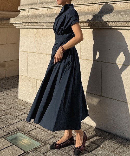 JENNE（ジェンヌ）の「コットンエアリータックワンピース（ワンピース・レディース・ホワイト/ネイビー/イエロー・SMALL/MEDIUM/LARGE）」の10枚目の写真