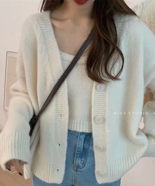 sevens（セブンズ）の「【sevens】キャミカーディガンセット（カーディガン/ボレロ・レディース・ピンク/ネイビー/ホワイト・FREE）」の13枚目の写真