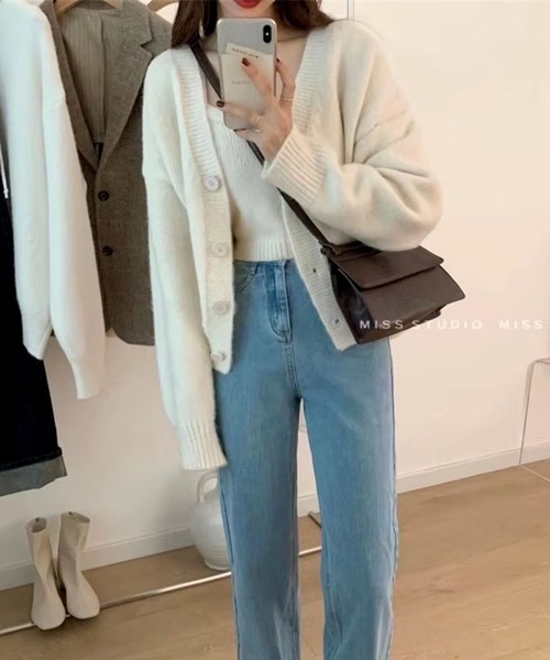 sevens（セブンズ）の「【sevens】キャミカーディガンセット（カーディガン/ボレロ・レディース・ピンク/ネイビー/ホワイト・FREE）」の16枚目の写真