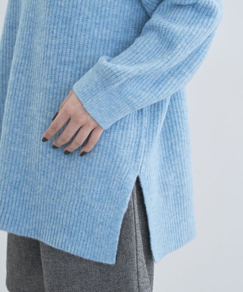 Green　Parks（グリーンパークス）の「fuwaっと 畦チュニック（チュニック・レディース・キャメル/ダークパープル/オフホワイト/ブルー/杢グレー・FREE）」の12枚目の写真