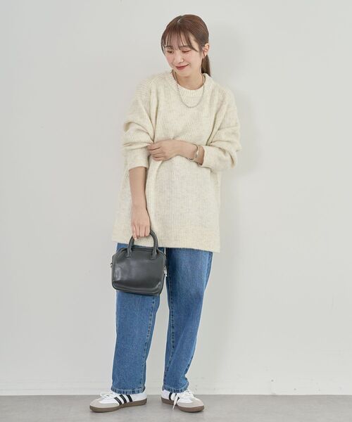 Green　Parks（グリーンパークス）の「fuwaっと 畦チュニック（チュニック・レディース・キャメル/ダークパープル/オフホワイト/ブルー/杢グレー・FREE）」の13枚目の写真