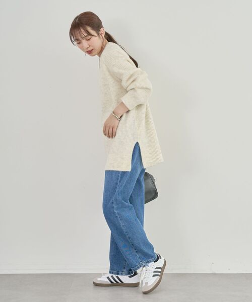 Green　Parks（グリーンパークス）の「fuwaっと 畦チュニック（チュニック・レディース・キャメル/ダークパープル/オフホワイト/ブルー/杢グレー・FREE）」の14枚目の写真