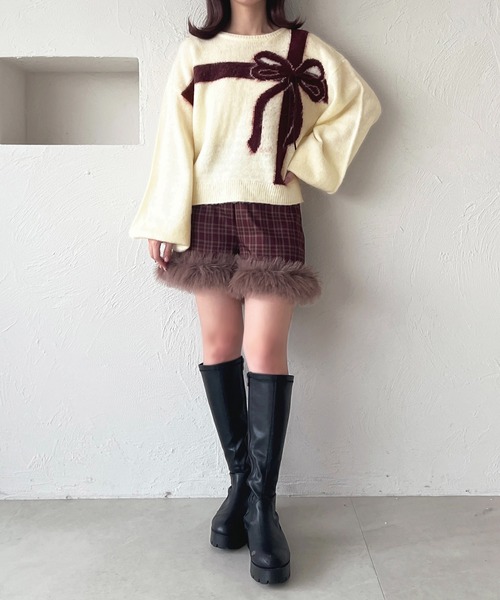 フェイクファー付きショートパンツ【ZOZOTOWN限定アイテム