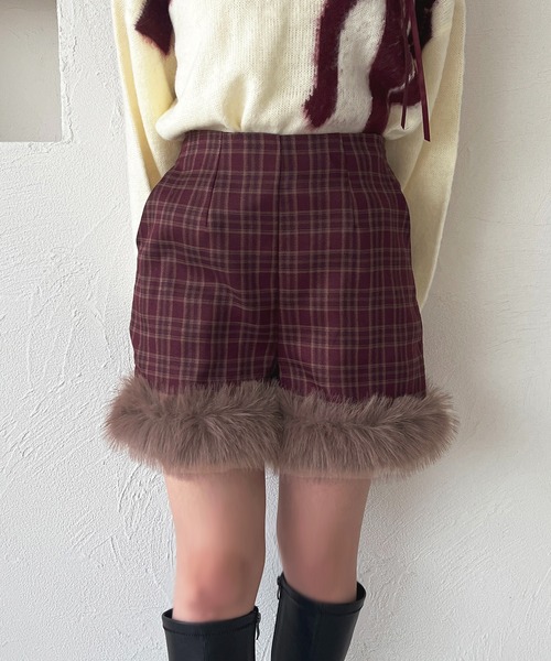 フェイクファー付きショートパンツ【ZOZOTOWN限定アイテム