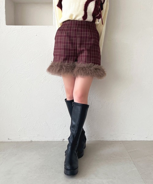フェイクファー付きショートパンツ【ZOZOTOWN限定アイテム