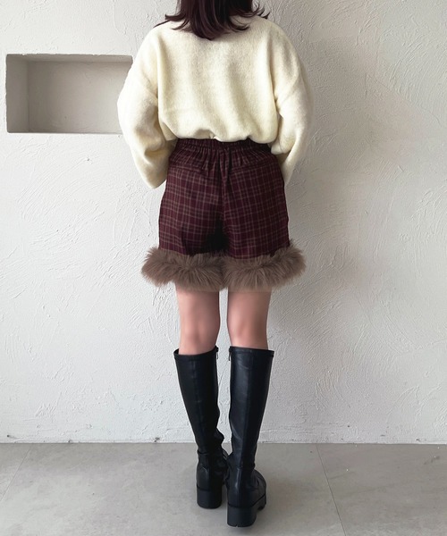 フェイクファー付きショートパンツ【ZOZOTOWN限定アイテム