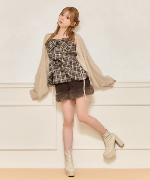 apres jour（アプレジュール）の「フェイクファー付きショートパンツ【ZOZOTOWN限定アイテム】（その他パンツ・レディース・ブラック系その他/ブラック/ブラウン系その他/ボルドー・X-LARGE/フリー）」の16枚目の写真