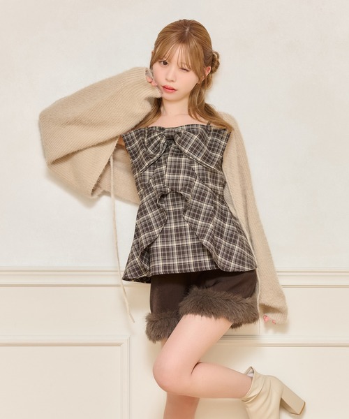 apres jour（アプレジュール）の「フェイクファー付きショートパンツ【ZOZOTOWN限定アイテム】（その他パンツ・レディース・ブラック系その他/ブラック/ブラウン系その他/ボルドー・X-LARGE/フリー）」の14枚目の写真