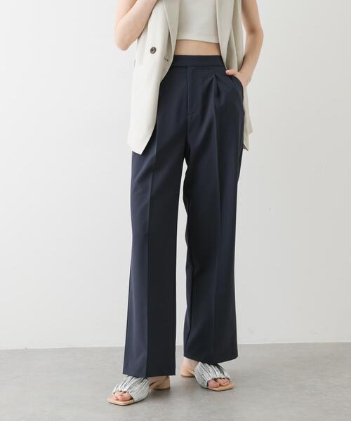 SENSE OF PLACE by URBAN RESEARCH（センスオブプレイスバイアーバンリサーチ）の「センタープレスストレートパンツ（その他パンツ・レディース・ブラック/グレー/ネイビー/チェック・TALL/MEDIUM/SMALL/LARGE/X-SMALL）」の10枚目の写真