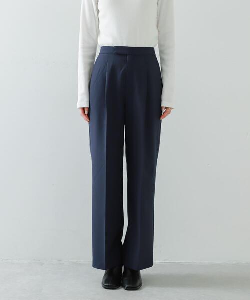 SENSE OF PLACE by URBAN RESEARCH（センスオブプレイスバイアーバンリサーチ）の「センタープレスストレートパンツ（その他パンツ・レディース・ブラック/グレー/ネイビー/チェック・TALL/MEDIUM/SMALL/LARGE/X-SMALL）」の15枚目の写真