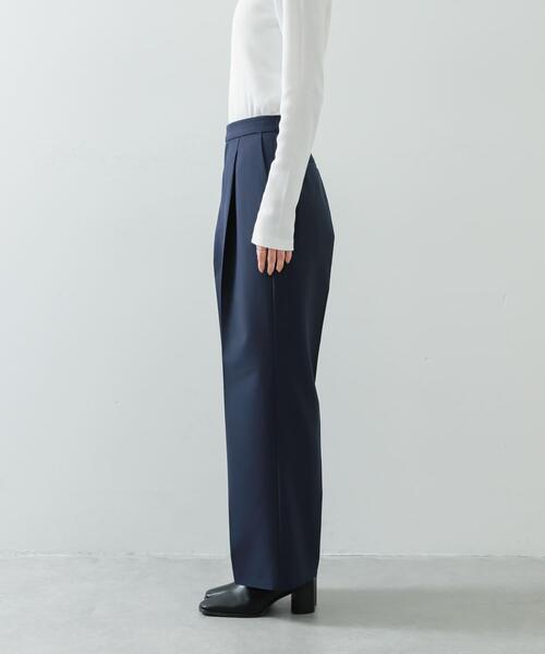 SENSE OF PLACE by URBAN RESEARCH（センスオブプレイスバイアーバンリサーチ）の「センタープレスストレートパンツ（その他パンツ・レディース・ブラック/グレー/ネイビー/チェック・TALL/MEDIUM/SMALL/LARGE/X-SMALL）」の16枚目の写真