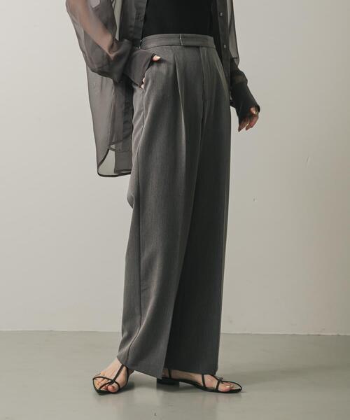 SENSE OF PLACE by URBAN RESEARCH（センスオブプレイスバイアーバンリサーチ）の「センタープレスストレートパンツ（その他パンツ・レディース・ブラック/グレー/ネイビー/チェック・TALL/MEDIUM/SMALL/LARGE/X-SMALL）」の22枚目の写真