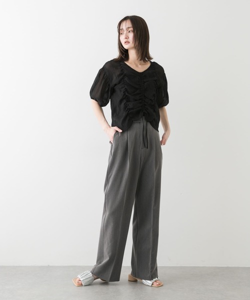 セール】『セットアップ対応』 センタープレスストレートパンツ