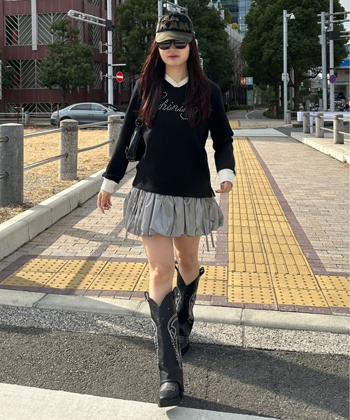 sedacle girl(セダクルガール)の「ユニフォームデザインプルオーバー(スウェット・レディース・グレー/ブラック・FREE)」の16枚目の写真