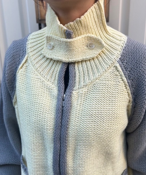 nemne store(ネンネストア)の「ラグランドライバーズニット(ニット/セーター・レディース・ネイビー/グレー系・SMALL/MEDIUM)」の13枚目の写真