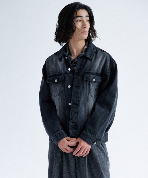 SINSS ブラストデニムジャケット Mサイズ Blasted denim jacket / ブラストデニムジャケット（デニム