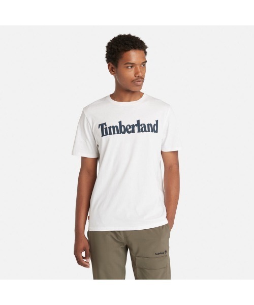Timberland(ティンバーランド)の「半袖 ワードマーク ロゴ Tシャツ メンズ(Tシャツ/カットソー・メンズ・ホワイト・XX-LARGE/XXX-LARGE/X-SMALL/SMALL/MEDIUM/LARGE/X-LARGE)」の1枚目の写真