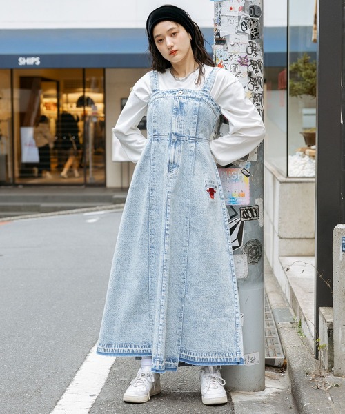 セール】【NBA】別注/切り替えデニムワンピース（ワンピース）｜NBA