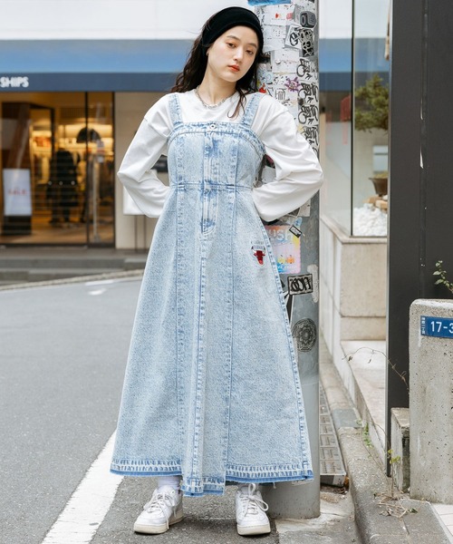 セール】【NBA】別注/切り替えデニムワンピース（ワンピース）｜NBA