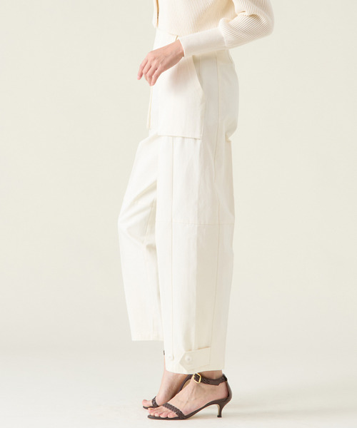 martinique(マルティニーク)の「クリーンチノカーゴパンツ(チノパンツ・レディース・オフホワイト/カーキ・1/2)」の3枚目の写真