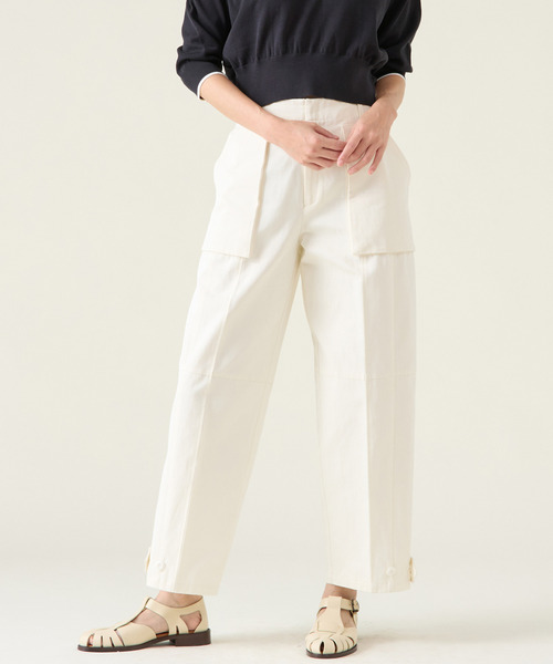 martinique(マルティニーク)の「クリーンチノカーゴパンツ(チノパンツ・レディース・オフホワイト/カーキ・1/2)」の5枚目の写真