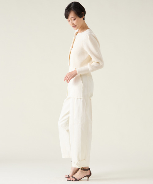 martinique(マルティニーク)の「クリーンチノカーゴパンツ(チノパンツ・レディース・オフホワイト/カーキ・1/2)」の9枚目の写真