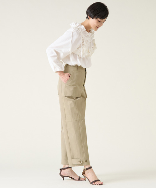 martinique(マルティニーク)の「クリーンチノカーゴパンツ(チノパンツ・レディース・オフホワイト/カーキ・1/2)」の15枚目の写真