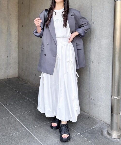 INGNI(イング)の「リボン付バルーンスカート(スカート・レディース・ブラック/オフホワイト・FREE)」の16枚目の写真