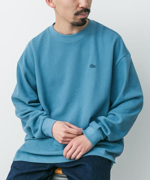 LACOSTE（ラコステ）の「『別注』LACOSTE×DOORS　thick pique crew long-sleeve（Tシャツ/カットソー・メンズ・ブルー/アイボリー/ライトグレー/ネイビー・3/4/5）」の12枚目の写真
