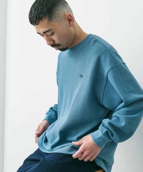 LACOSTE（ラコステ）の「『別注』LACOSTE×DOORS　thick pique crew long-sleeve（Tシャツ/カットソー・メンズ・ブルー/アイボリー/ライトグレー/ネイビー・3/4/5）」の14枚目の写真