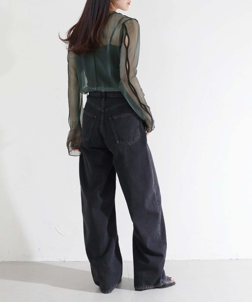 cheriella(シェリエラ)の「【cheriella】前後2WAYウェーブホールマーブルシアートップス 2-WAY WAVE HOLE MARBLE SHEER TOPS(Tシャツ/カットソー・レディース・チャコールグレー/ブルー/カーキ/ワイン/グリーン/ベージュ/パープル・M)」の20枚目の写真