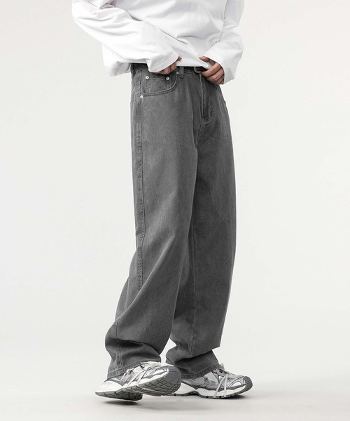 aimoha(アイモハ)の「【aimoha neo】Urban Baggy Jeans(デニムパンツ・メンズ・グレー・MEDIUM/LARGE/X-LARGE/XX-LARGE)」の4枚目の写真