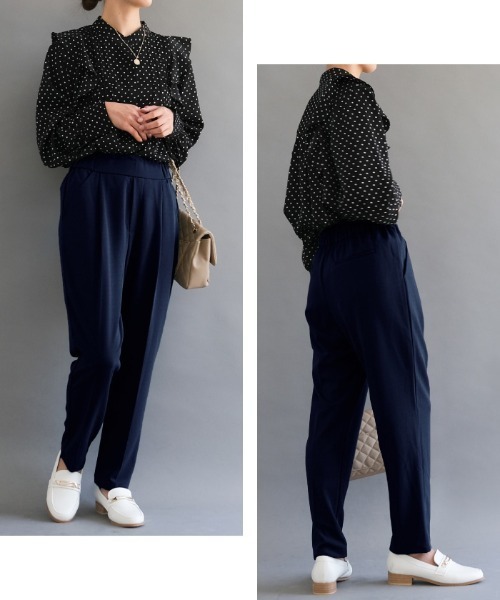 aquagarage(アクアガレージ)の「センタープレステーパードパンツ(その他パンツ・レディース・ライトグレー/ブラック/ベージュ/ネイビー/グリーン・M/L)」の14枚目の写真