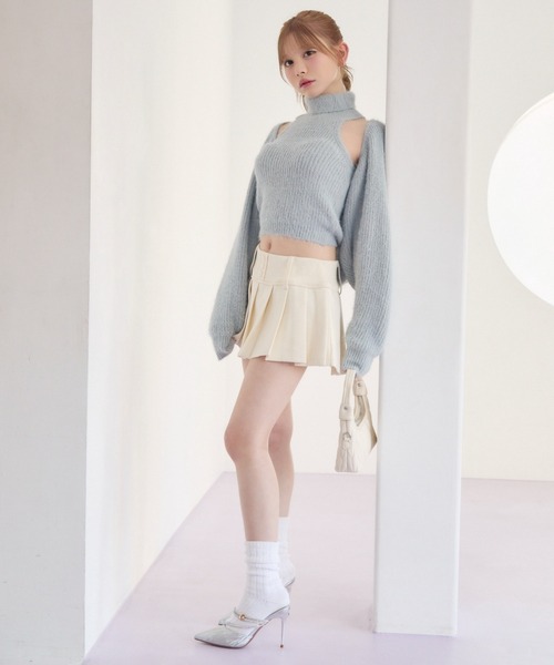 TITTY&CO.(ティティーアンドコー)の「プリーツミニスカート(スカート・レディース・アイボリー/ブラック/ホワイト/グレー・FREE)」の22枚目の写真