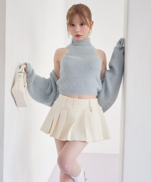 TITTY&CO.(ティティーアンドコー)の「プリーツミニスカート(スカート・レディース・アイボリー/ブラック/ホワイト/グレー・FREE)」の19枚目の写真
