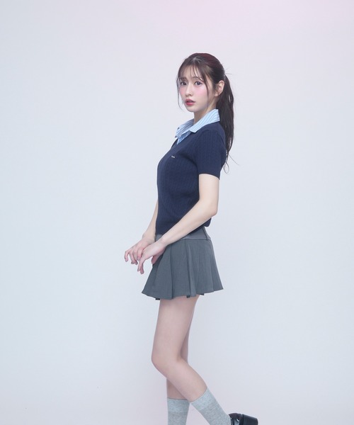 TITTY&CO.(ティティーアンドコー)の「プリーツミニスカート(スカート・レディース・アイボリー/ブラック/ホワイト/グレー・FREE)」の7枚目の写真