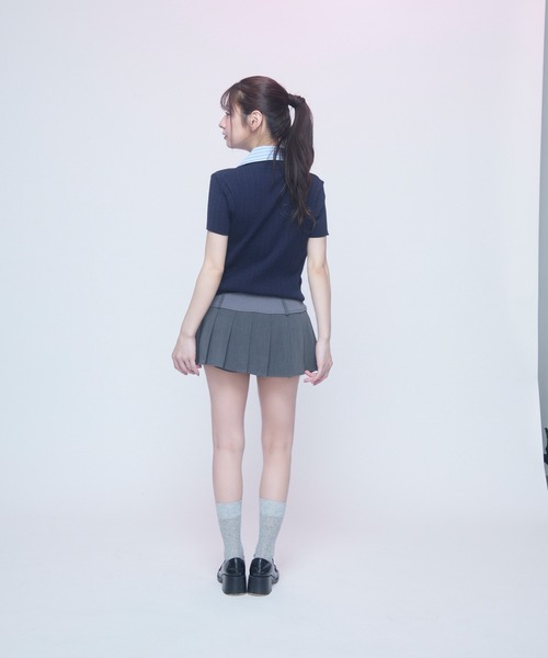 TITTY&CO.(ティティーアンドコー)の「プリーツミニスカート(スカート・レディース・アイボリー/ブラック/ホワイト/グレー・FREE)」の9枚目の写真