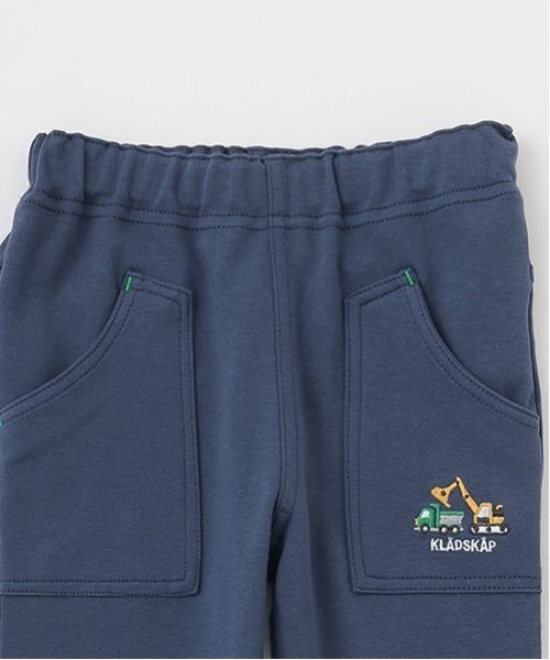kladskap（クレードスコープ）の「働く車/重機刺しゅうロング丈レギパン（レギンス/スパッツ・キッズ・グレー/ネイビー・90cm/110cm/100cm/120cm/130cm/80ｃｍ）」の4枚目の写真