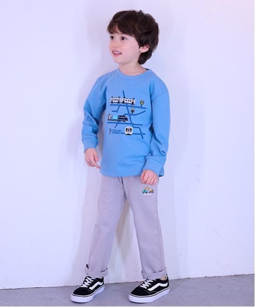 kladskap（クレードスコープ）の「働く車/重機刺しゅうロング丈レギパン（レギンス/スパッツ・キッズ・グレー/ネイビー・90cm/110cm/100cm/120cm/130cm/80ｃｍ）」の15枚目の写真