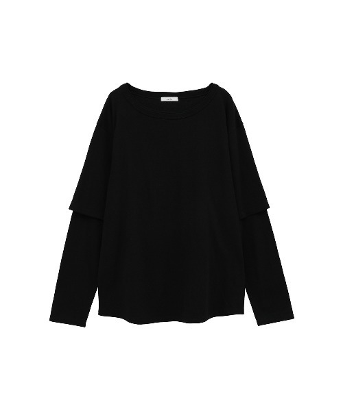 CLANE（クラネ）の「TEE LAYERED LONGSLEEVE TOPS（Tシャツ/カットソー・レディース・ホワイト/ブラック/ベージュ・1/2）」の20枚目の写真