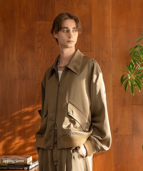 Forte（フォルテ）（フォルテ）の「West Side Modern Flight Jacket/ウエストサイドモダンフライトジャケット/MA-1/軽い着心地（MA-1・メンズ・グレー/ブラウン・LARGE/MEDIUM）」の18枚目の写真