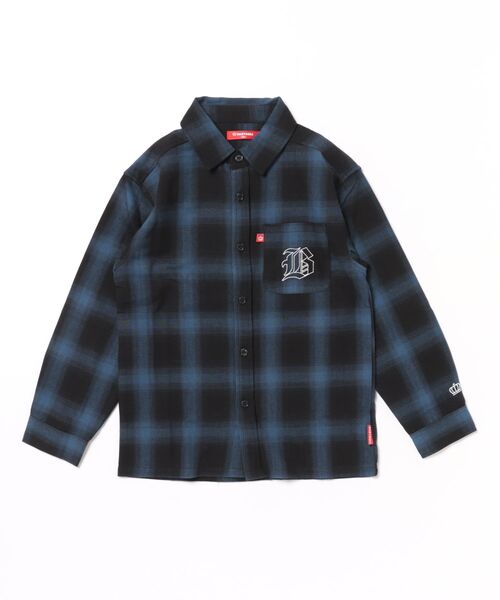 BABYDOLL（ベビードール）の「親子お揃い チェック 長袖シャツ 0271K（シャツ/ブラウス・キッズ・ネイビー・130cm/140cm/150cm/100cm/110cm/120cm）」の2枚目の写真