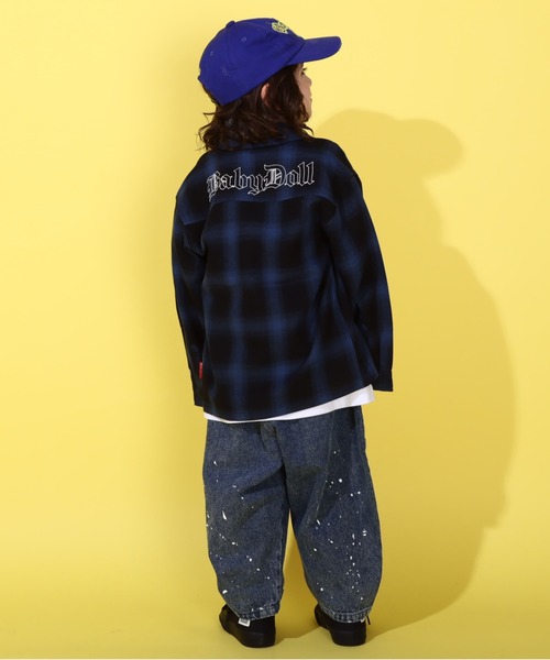 BABYDOLL（ベビードール）の「親子お揃い チェック 長袖シャツ 0271K（シャツ/ブラウス・キッズ・ネイビー・130cm/140cm/150cm/100cm/110cm/120cm）」の8枚目の写真